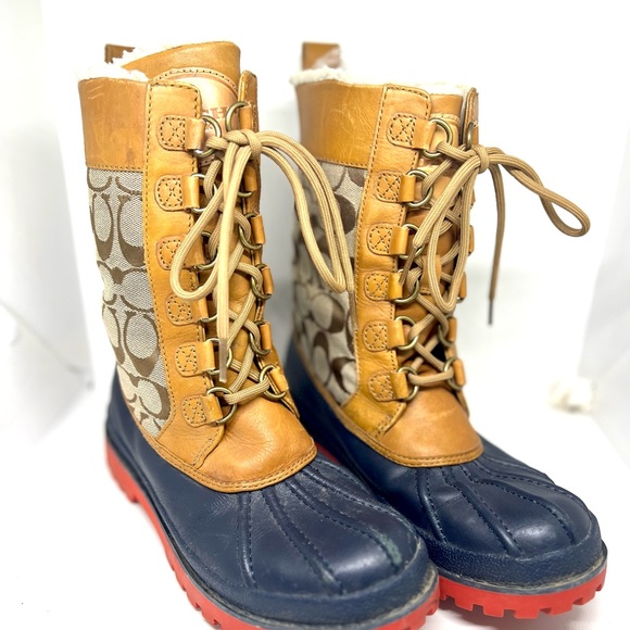 COACH Laura Signature Fashionable Rain Boots Size 7B - Picture 12 of 12